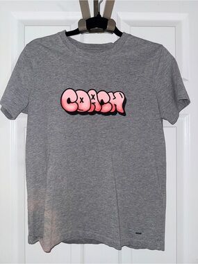 Coach Graphic Tee with Pink Bubble Lettering